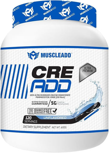 Creatine Monohydrate by muscle add 120 Servings