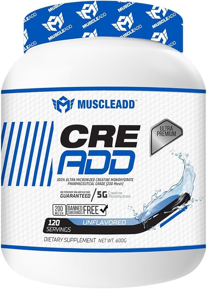 Creatine Monohydrate by muscle add 120 Servings